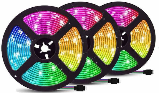 LED Лента 12V Червено Светлина 15м с Дистанционно управление