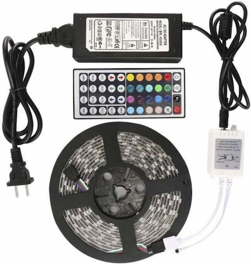 LED Strip 12V RGB Light 5m Type SMD5050 with Power Supply & Remote Control
