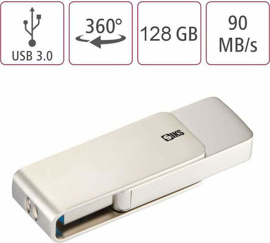 128GB USB 3.0 Stick Ασημί