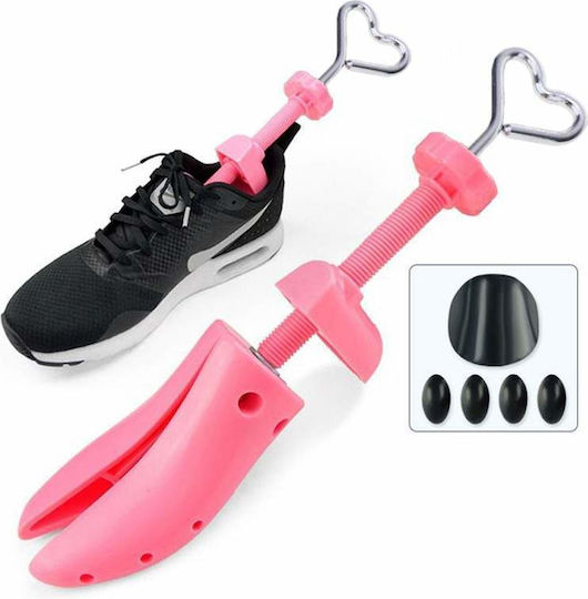 Adjustable Shoe Stretcher Widening Elongating Shoes Foot Shaper Device That Adapts To Foot Shape Unisex Abs Material Size 34 40 Pink