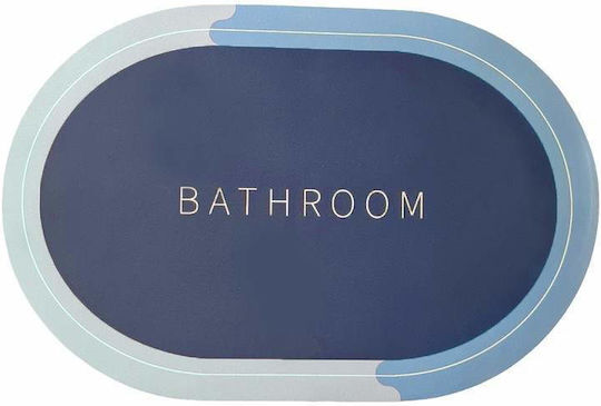 Antiderapant Covoraș de Baie Oval Blue / Gray 58x38buc