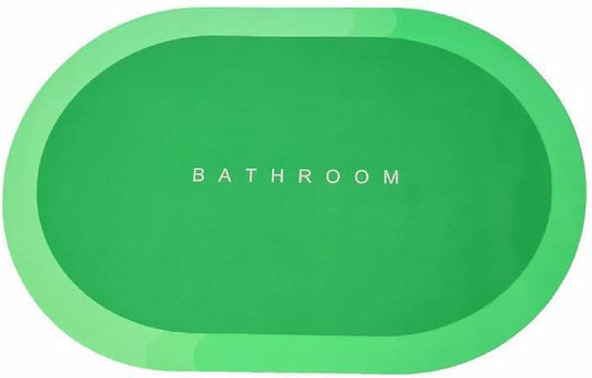 Antiderapant Covoraș de Baie Oval Verde 90x60buc