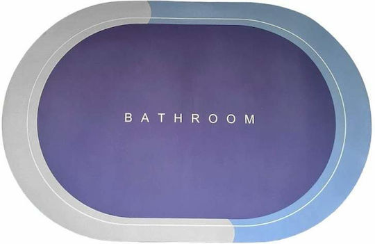 Antiderapant Covoraș de Baie Oval Blue/purple 57x38buc