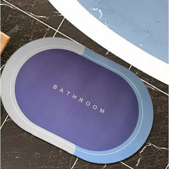 Antiderapant Covoraș de Baie Oval Blue/purple 57x38buc