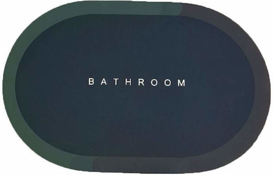 Antiderapant Covoraș de Baie Oval Albastru marin 57x38buc