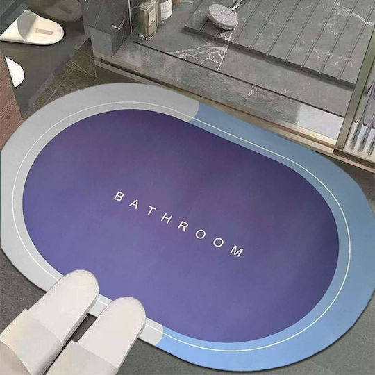 Antiderapant Covoraș de Baie Oval Blue/purple 57x38buc
