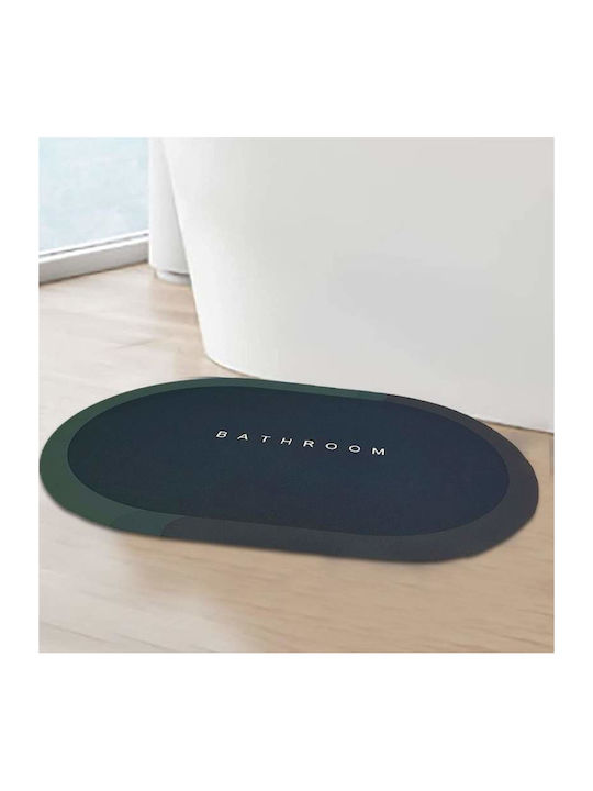 Rutschfest Badematte Oval Navy Blue 57x38cm