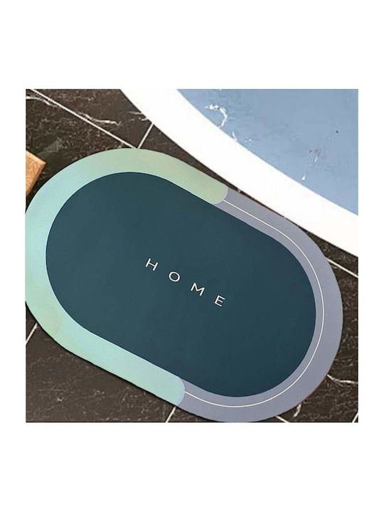 Rutschfest Badematte Oval Green / Blue 57x38cm