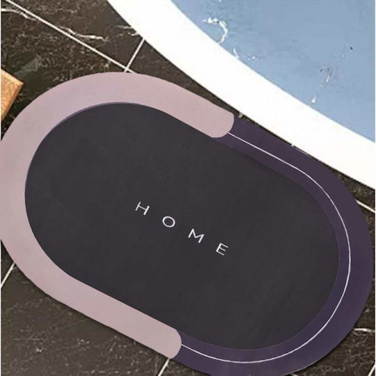 Antiderapant Covoraș de Baie Oval Pink-black 57x38buc