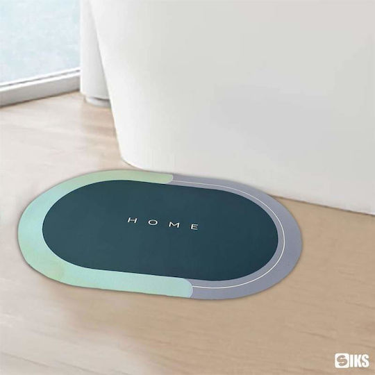 Αντιολισθητικό Πατάκι Μπάνιου Οβάλ Green / Blue 57x38εκ.