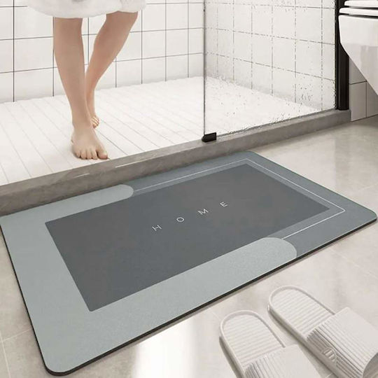 Αντιολισθητικό Πατάκι Μπάνιου Gray 60x40εκ.