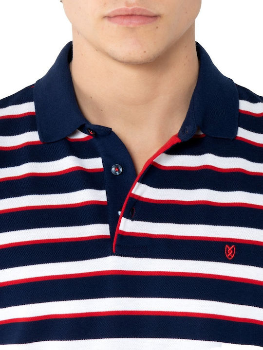 Polo Kurzarmbluse Blue, Red