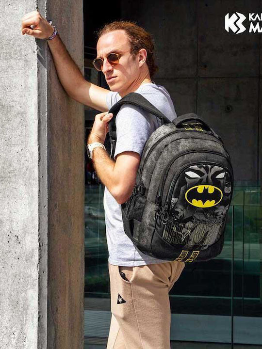 Dc Comics Batman Caped Plus Running Σχολική Τσάντα Πλάτης Δημοτικού Θύρα Usb 46cm Karactermania