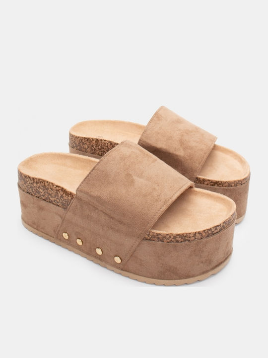 Γυναικεία Σανδάλια Flatforms Μπεζ