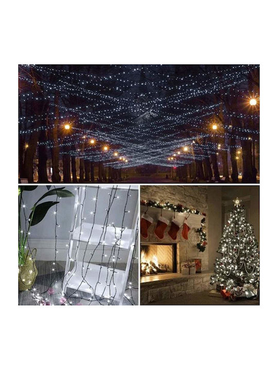 1000 Lights LED 100m. Cold White in String 1pcs