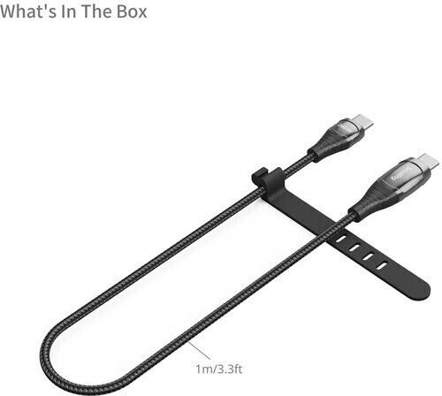 SmallRig LED / Braided USB 2.0 Cable USB-C male - USB-C 240W PD 1m 5113