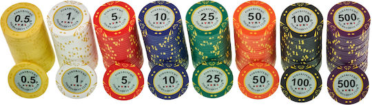 Pokeritems Комплект 300 Покер Чипове 14гр в Куфарче с 2 Покер Карти