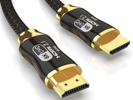 Verk Group HDMI 2.1 Ultra High Speed 48Gbps 4K 120Hz HDR VRR Kabel HDMI-Stecker - HDMI-Stecker 3m Schwarz