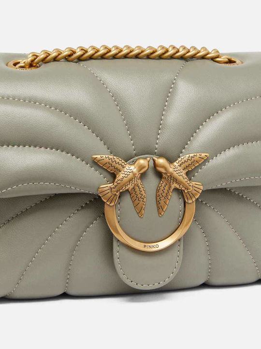 Love Puff Fabric Women's Bag Crossbody Shoulder Handbag Green