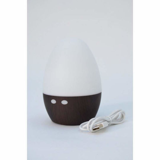 Siks Aromatherapy Diffuser Ultrasonic Humidifier Led Lights White Brown