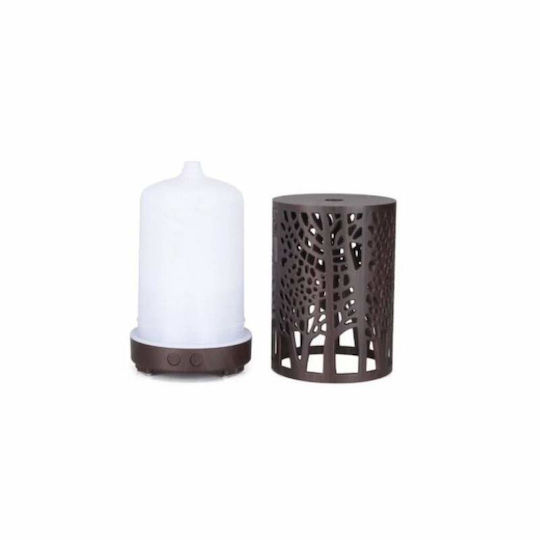 Siks Aromatherapie Luftbefeuchter 7 Farben LED Licht Baum Modell Dunkle Holzfarbe