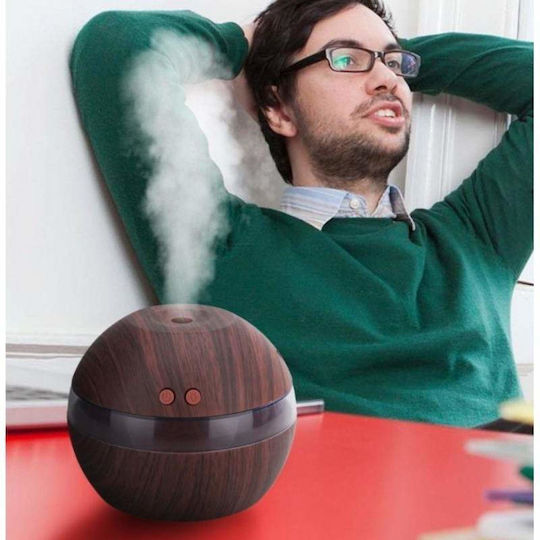 Siks Aromatherapy Humidifier Essential Oil Diffuser Usb Powered Dark Wood Color