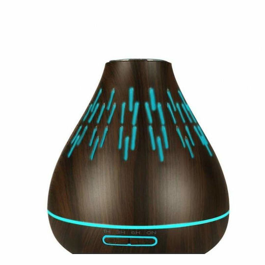 Siks Ultraschall-Luftbefeuchter Aroma Diffuser LED-Lichter Luftreiniger Dunkles Holz