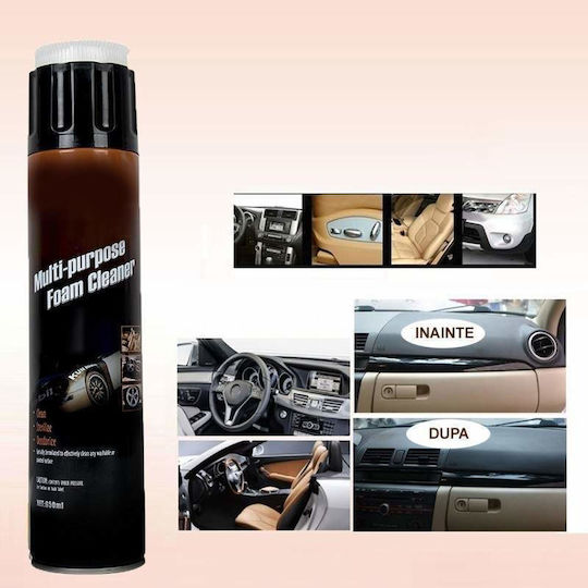 Siks Auto Spumă de Curățare Tapițerie Bord Exterior Caroserie Curățător Spumă Multifuncțională 650 ml cu Perie