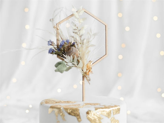 PartyDeco Hexagon Cake Decoration