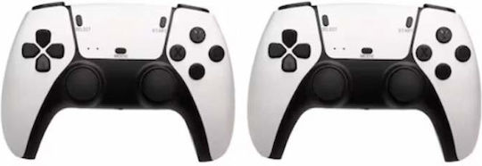 Consolă Retro Jocuri Siks 20.000 Jocuri Video Compatibilă cu 9 Emulatoare 2 X Controlere Wireless HDMI 2.4GHz 4K 64GB Albă