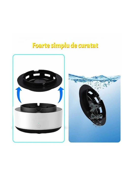 Siks Electric Ashtray Direct Suction Smoke-free Negative Ion Air Purifier Odor Eliminator Unpleasant Smells Cigarette Smoke 360 Degrees Automatic Shut-off White Siks Electric Ashtray Direct Suction Smoke-free Negative Ion Air Purifier Odor Eliminator Unpleasant Smells Cigarette Smoke 360 Degrees Automatic Shut-off White