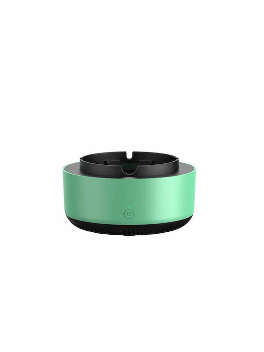 Siks Scrumieră Electrică Aspirație Directă Purificator de Aer cu Ioni Negativi Eliminator de Mirosuri Neplăcute Fum de Țigară 360 de Grade Oprire Automată Verde