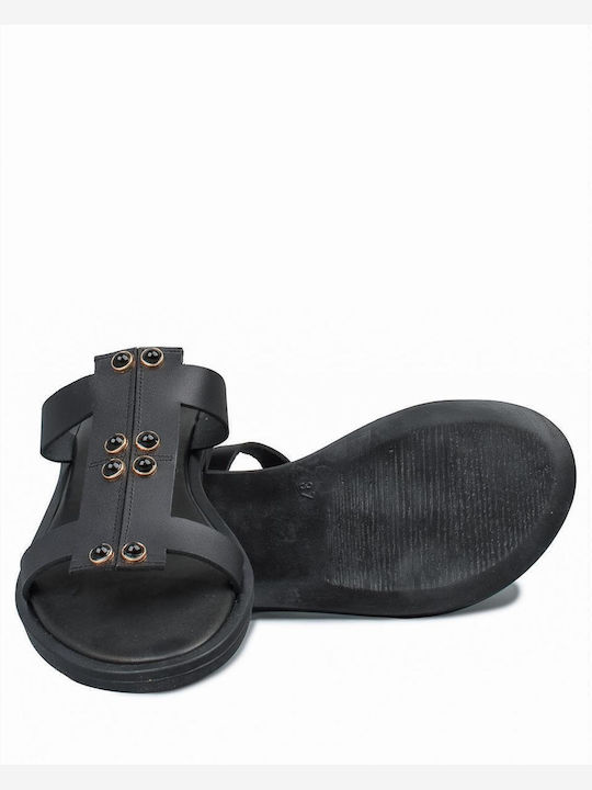 Women's Flat Sandals in Black Color