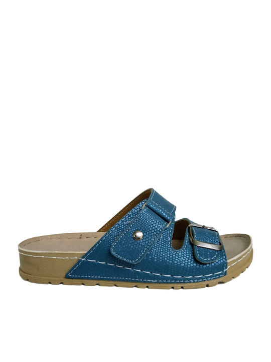 Women's Flat Sandals Flatforms in Blue Color