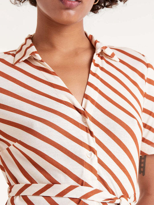 Summer Midi Shirt Dress Multicolour