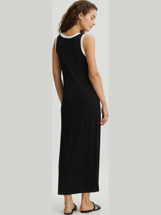 Summer Maxi Dress with Tearing Black