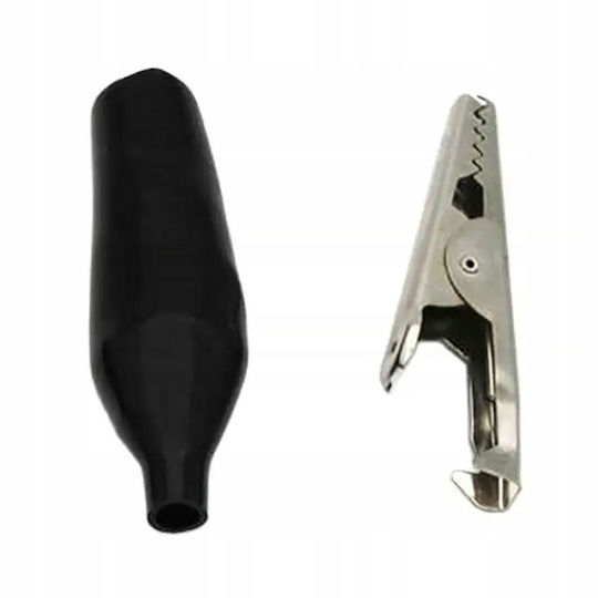 Crocodile Clips 2pcs Black + Red Insulated 5a