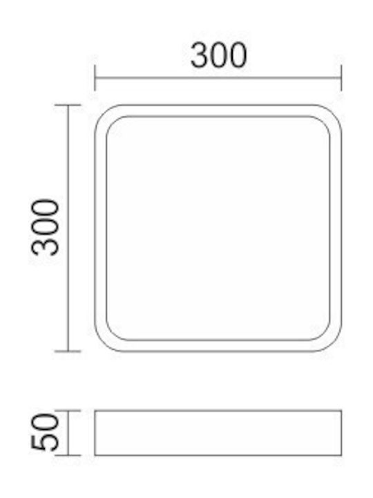 Spot Light Outdoor LED Panel 21W with Warm White Light 3000K