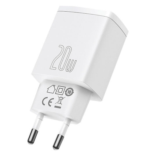 Leewello Încărcător cu Port USB-C și Cablu USB-C 20W Albς (LW-4124)