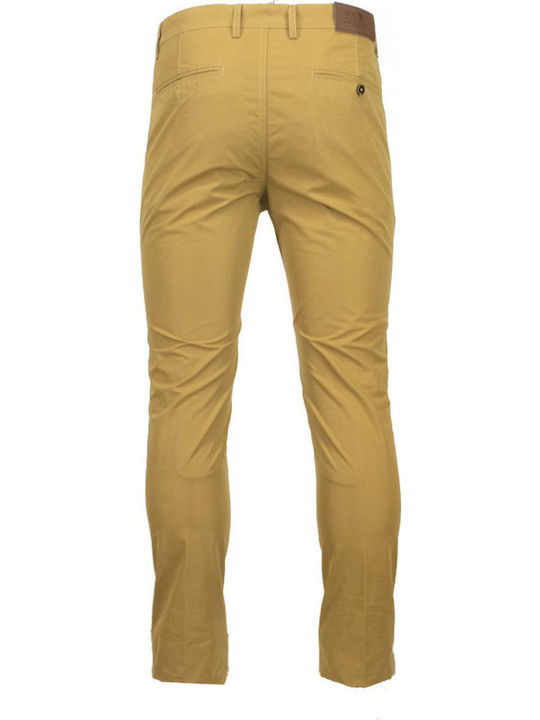 Hose Chino in Super Enger Passform Tabac Braun