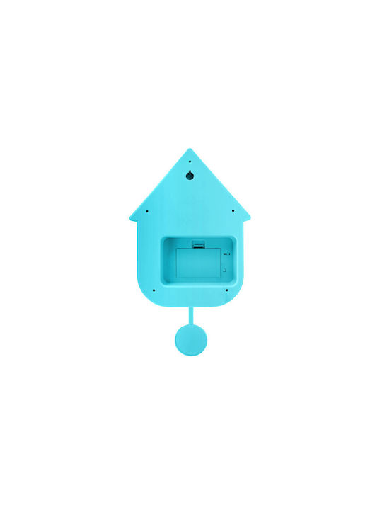 Karlsson Cuckoo Wall Clock Plastic Turquoise 21.5x41cm