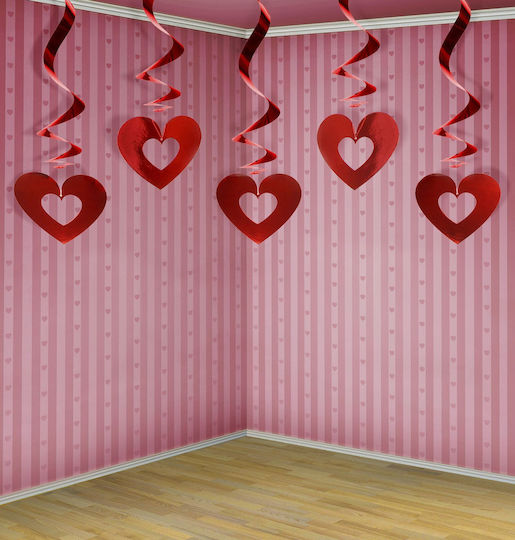 Hanging Decorative Heart Cutouts 5 Pieces