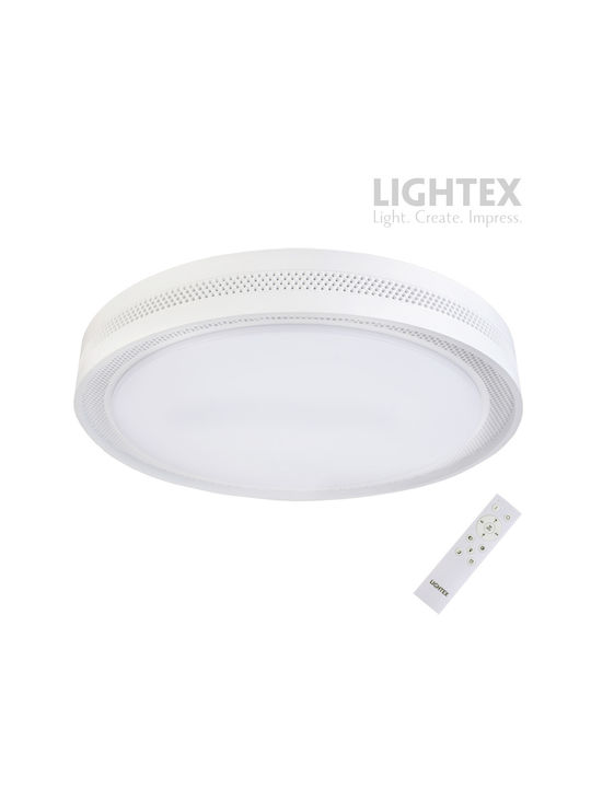 Lightex Light fixture Ceiling Mount Light White with Integrated LED and Remote Control