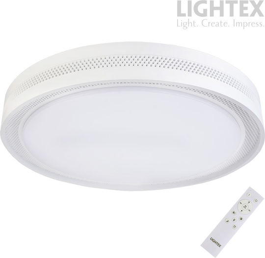 Lightex Leuchte Deckenleuchte Weiß mit Integrierter LED und Fernbedienung