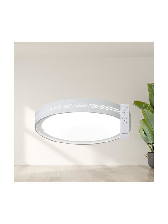 Lightex Light fixture Ceiling Mount Light White with Integrated LED and Remote Control