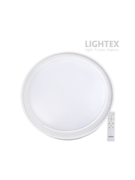 Lightex Light fixture Ceiling Mount Light White with Integrated LED and Remote Control