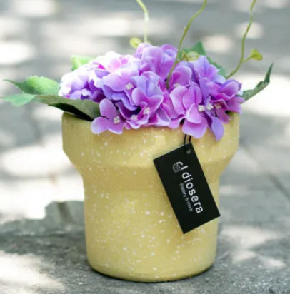 Diosera Blumentopf Beton Gelb