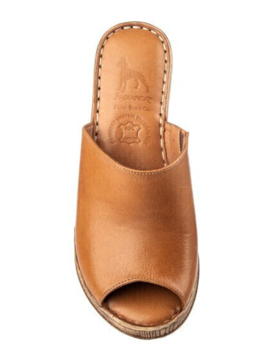 Damenplattformen Tabac Braun
