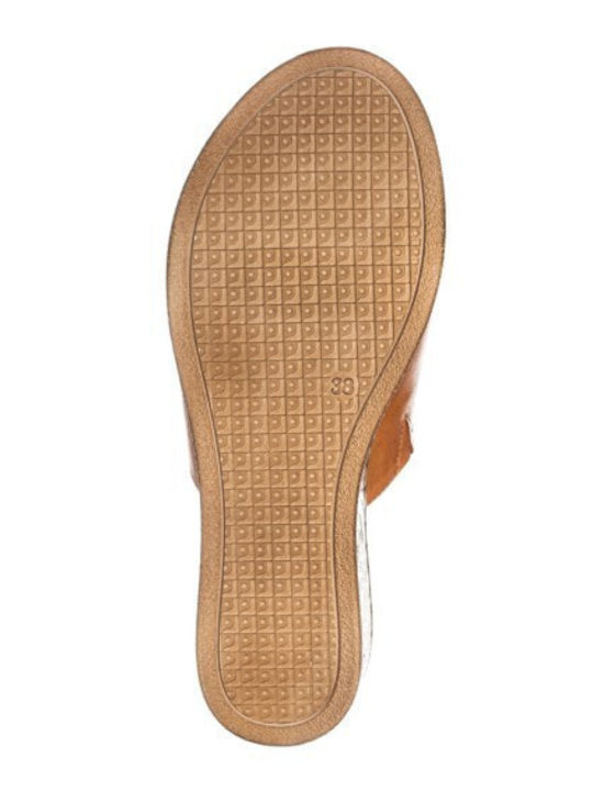 Damenplattformen Tabac Braun