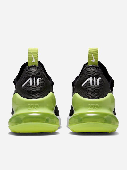 Air Max 270 Αθλητικά Παιδικά Παπούτσια Running με Κορδόνια Μαύρα